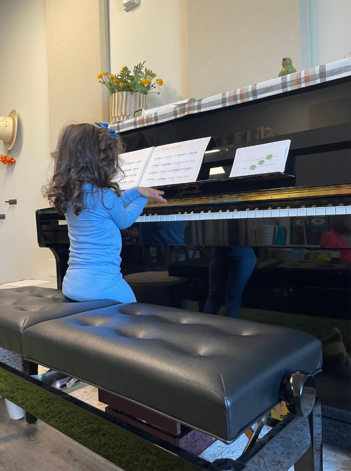 Toddler Playing Piano