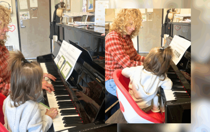 adult and toddler playing together